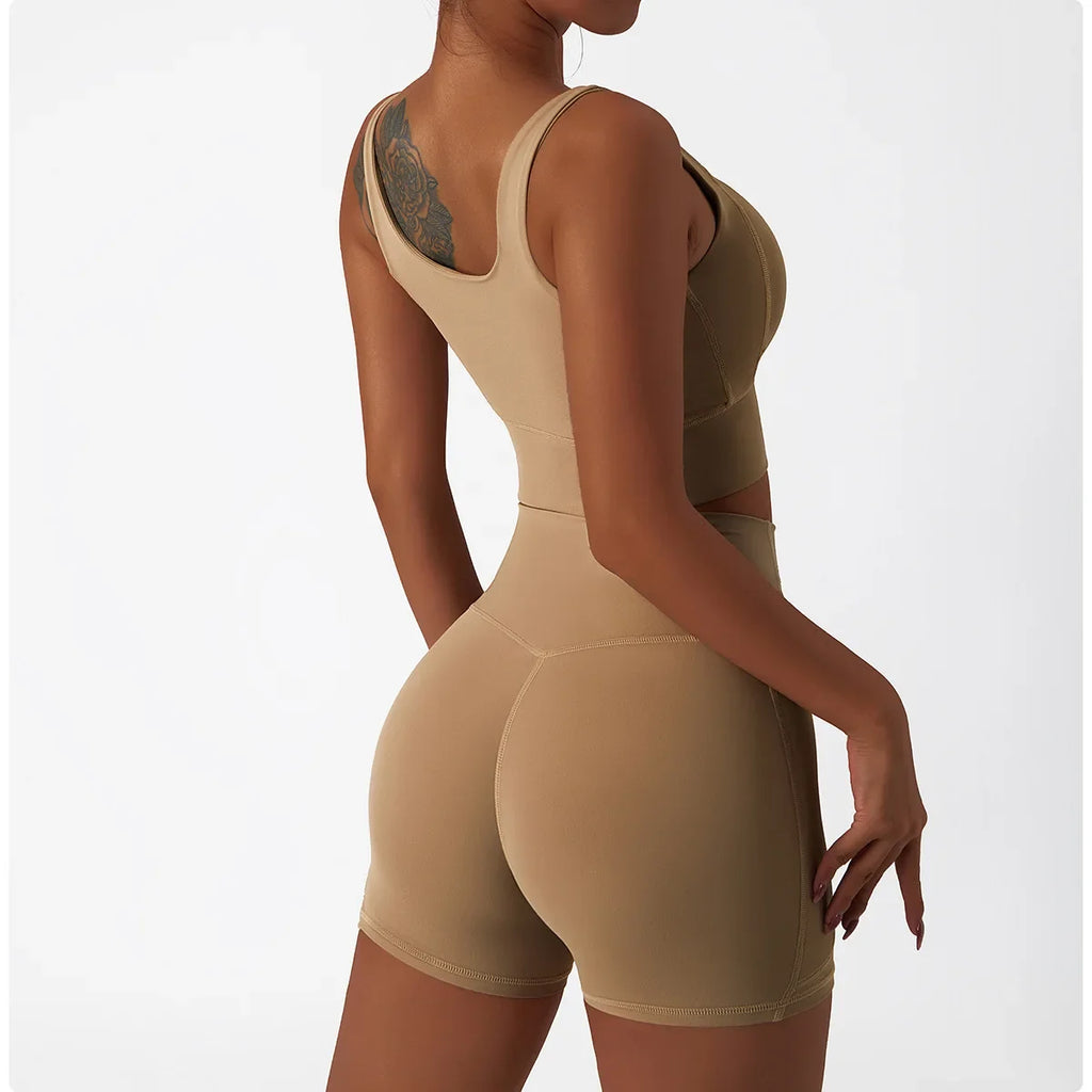 Comfort SkinFriendly Sports Bra With Chest Pad Tank Top Women Gym Fitness Running Yoga Bra Stretch Pull Up Vest Underwear Women
