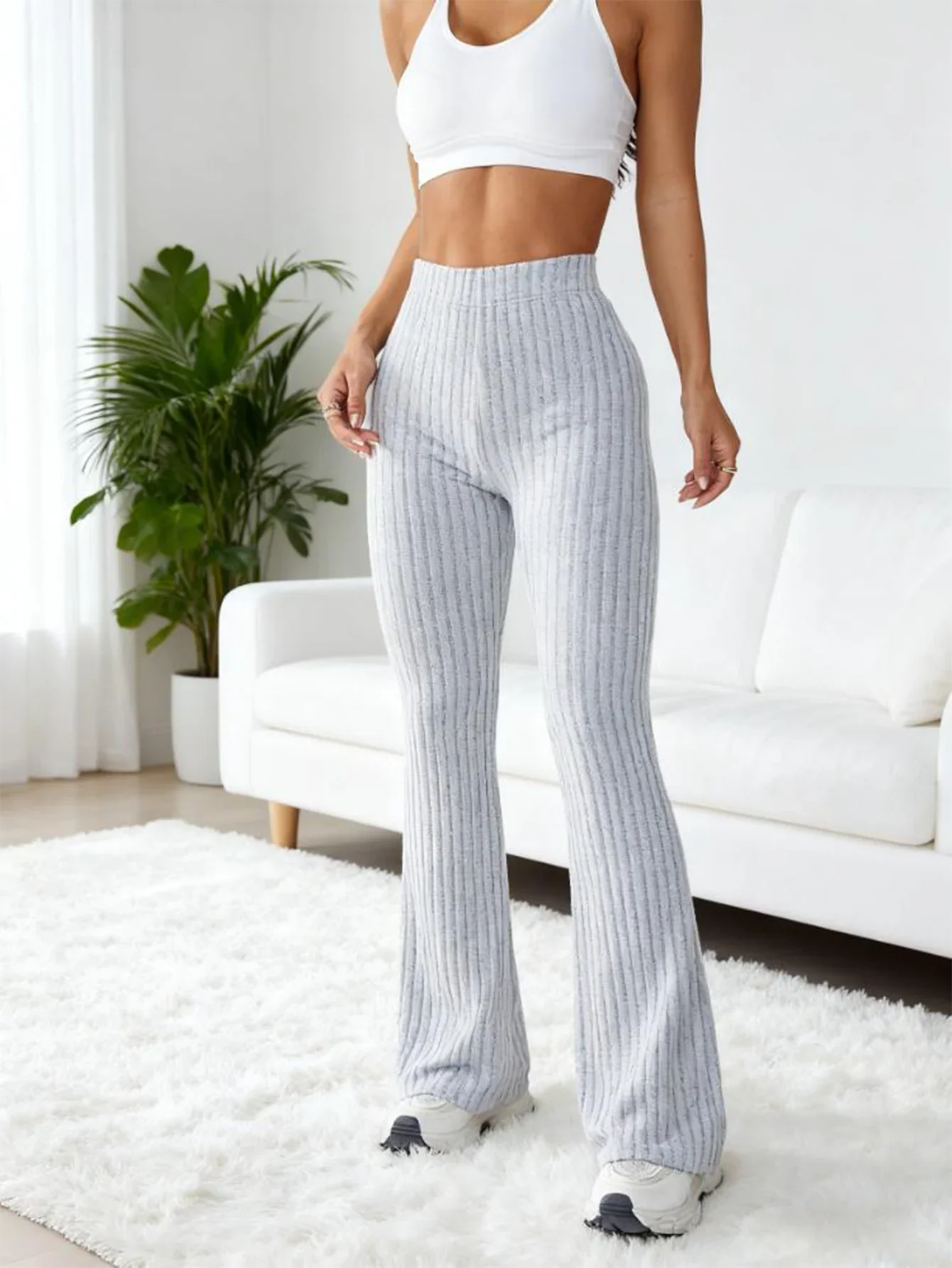 Hot Sales High-Waisted Breathable Flared Trousers Chic Athleisure Fitness Women Sports Yoga-to-Street Yoga Gym Pant 2025 Autumn