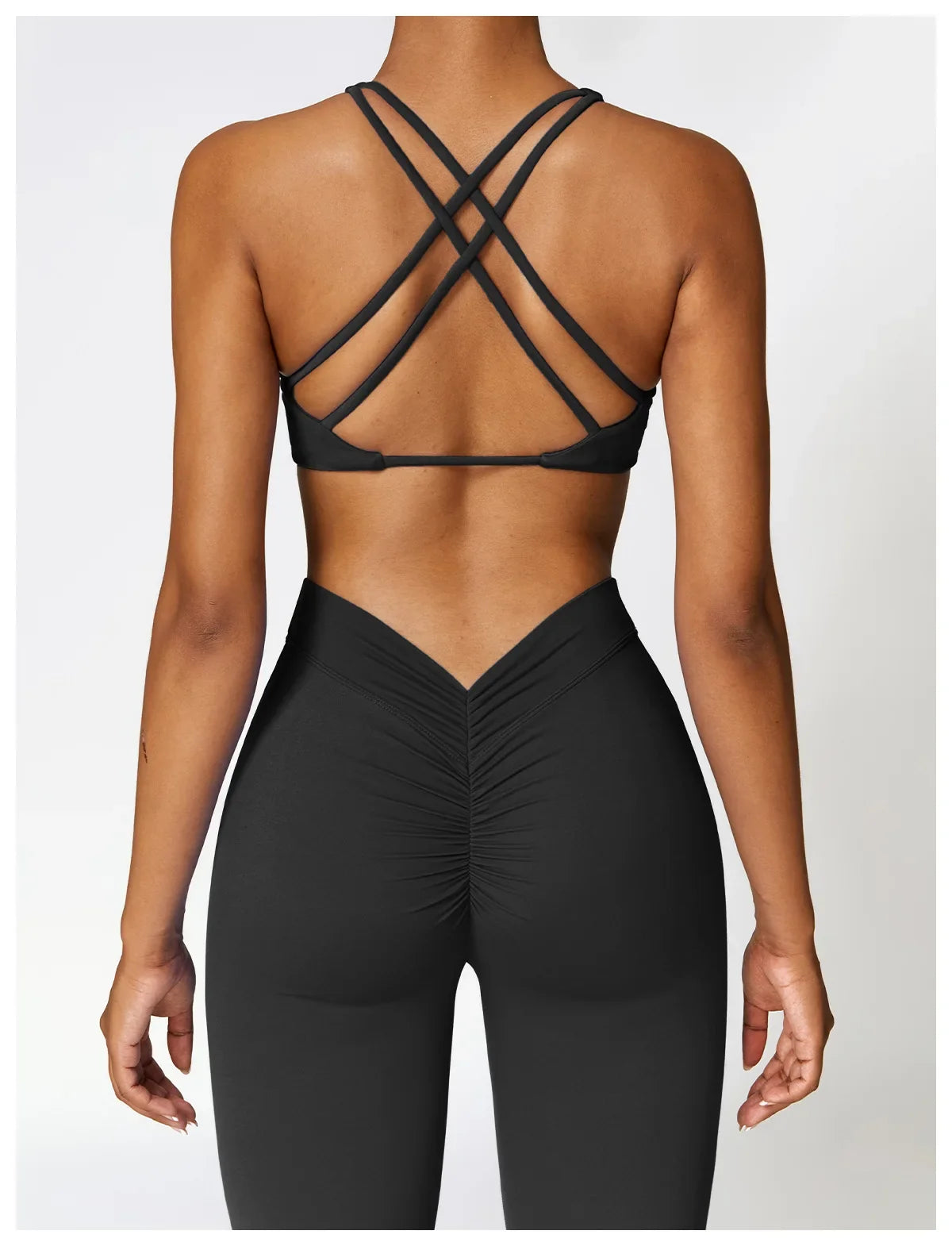 Sexy Sports Leggings Women V Back Scrunch Flares Leggings High Waist Yoga Flares Pants Push Up Gym Leggings Women Yoga Clothes