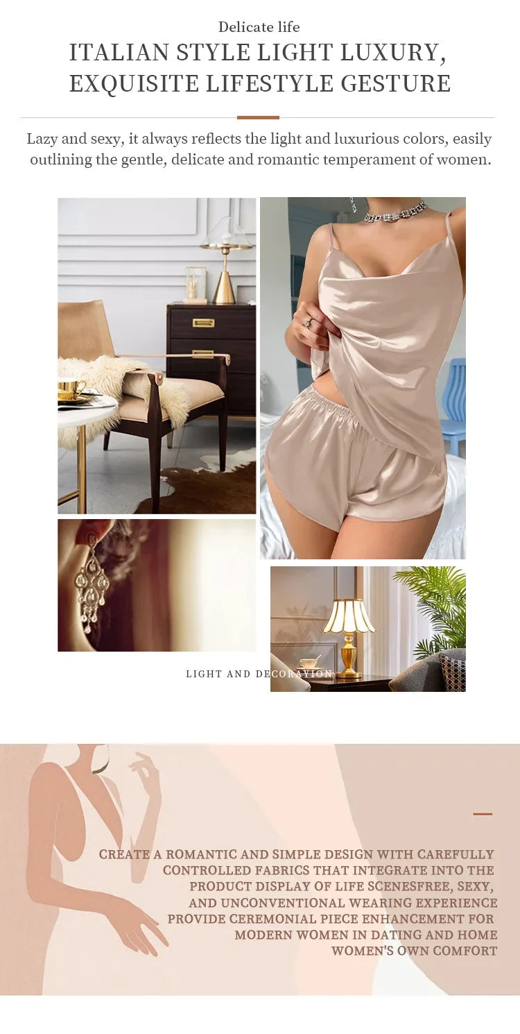 Summer New Style Sexy Backless Camisole Dress Women’s Faux Silk Ice Silk Nightgown, Comfortable & Breathable