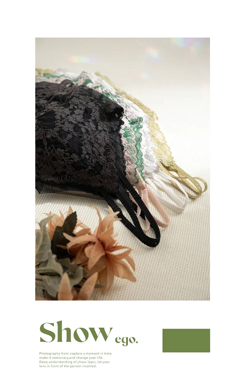 Summer French Lace Halter Bra Set Pure Sensual Beachwear Lightweight Mesh Bralette Backless Wirefree Comfort AU MOYISU Sexy Bra