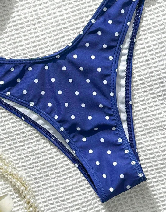 XS - L Polka Dot Bandeau Bikini Women Swimsuit Female Swimwear Two-pieces Bikini Set Brazilian High Cut Bathing Suit Swim Lady