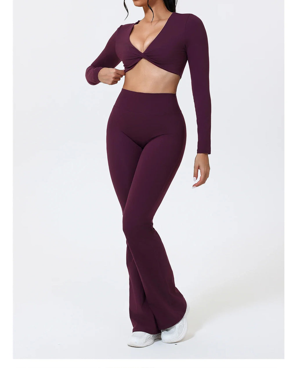 Hearuisavy Summer Woman Workout Flared Pants Leggings Pilates Fitness Trousers High Waist Butt Lifting Yoga Bell-Bottom Pants
