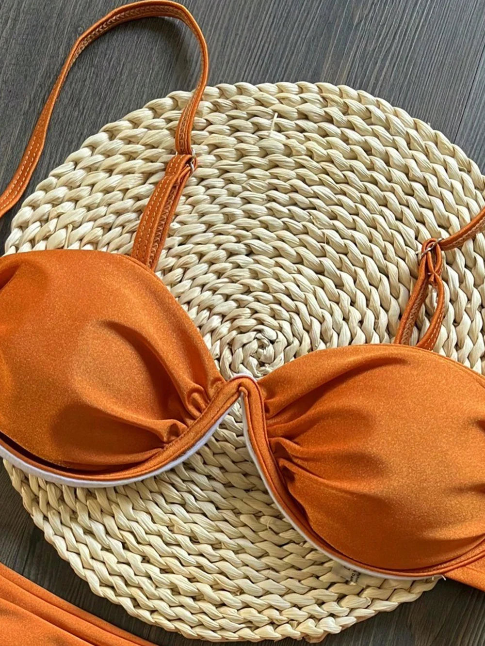 Sexy 3D Flower Bikini Set 2026 Women Black White V Wire Underwired Micro Mini Swimsuit Beach Bathing Suit Pleate Thong Swimwear