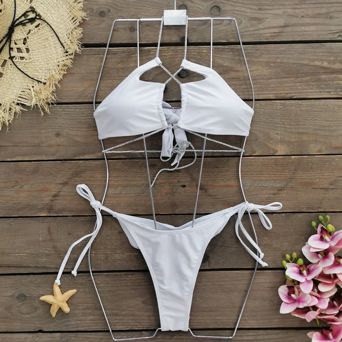 Sexy Bandage Bikini Set Women Two-Piece Swimsuit 2024 Trend Strappy Biquini Swimwear For Lady Beachwear Female Clothing