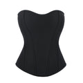 Women’s New Zipper Front Corset, Black Seamless Stretch Boned Bustier, Slimming Curve-Hugging Shapewear Top