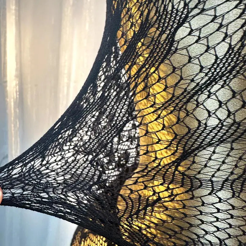 Sexy Beach Cover Up Dress Hollow Out Fishnet Dress Without Bikini Summer Holiday Beachwear Slimming Womens Black Beachdress