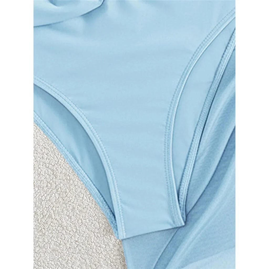 XS - L 6 Colors One Piece Swimsuit Female With Skirt Cut Out Women Swimwear Bandeau Metal Ring Bather Bathing Suit Swim V8108