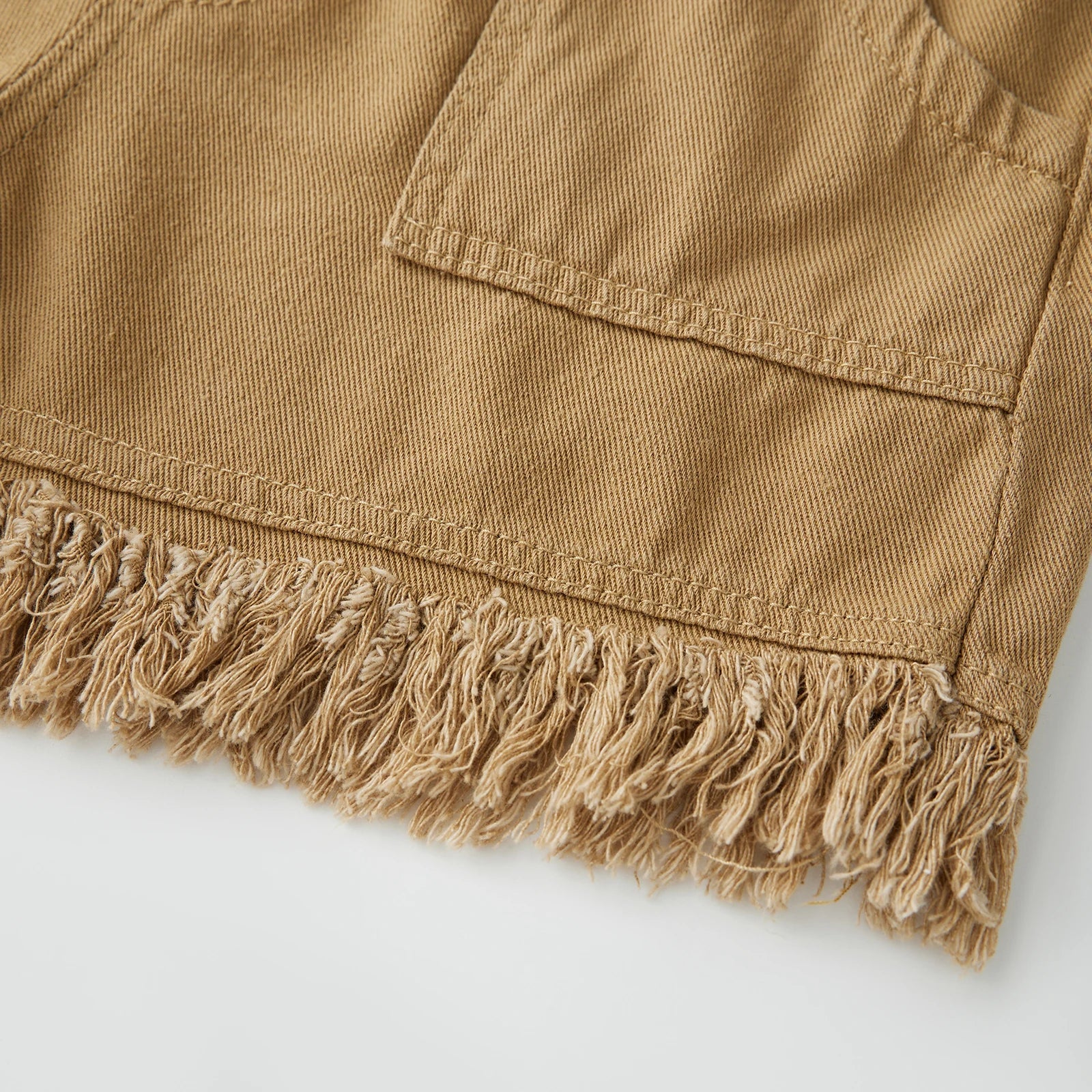 Women’s Summer Solid Color Washed Denim Shorts Casual Drawstring Elastic Waist Frayed Hem Loose Short Jeans Streeetwear