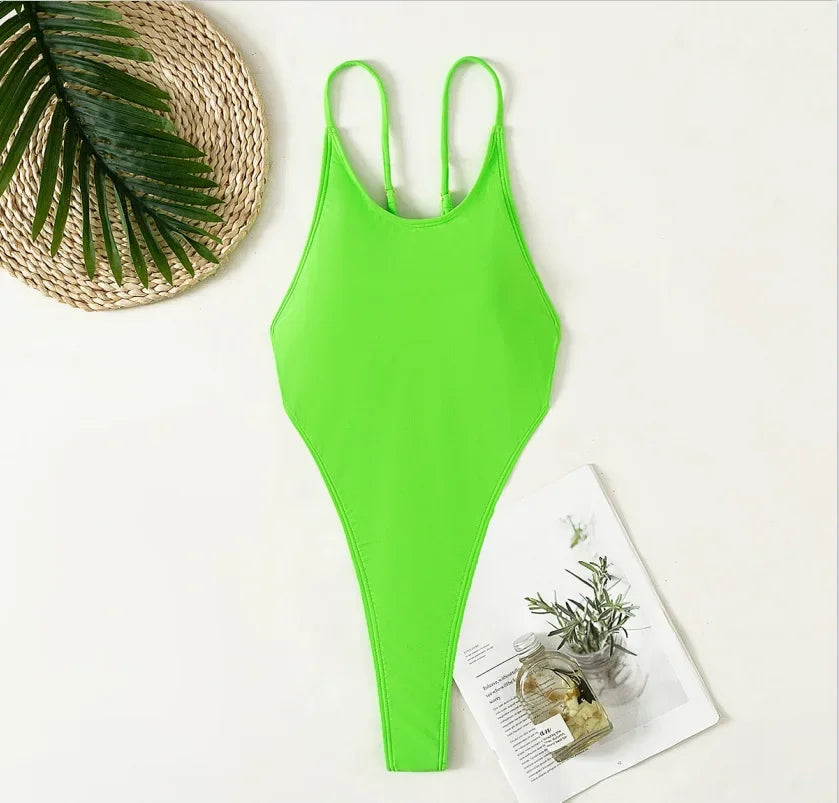 Extreme G String Mini Micro Thong Women Swimwear One Piece Swimsuit Female Backless Monokini Bather Bathing Suit Swim Beachwear