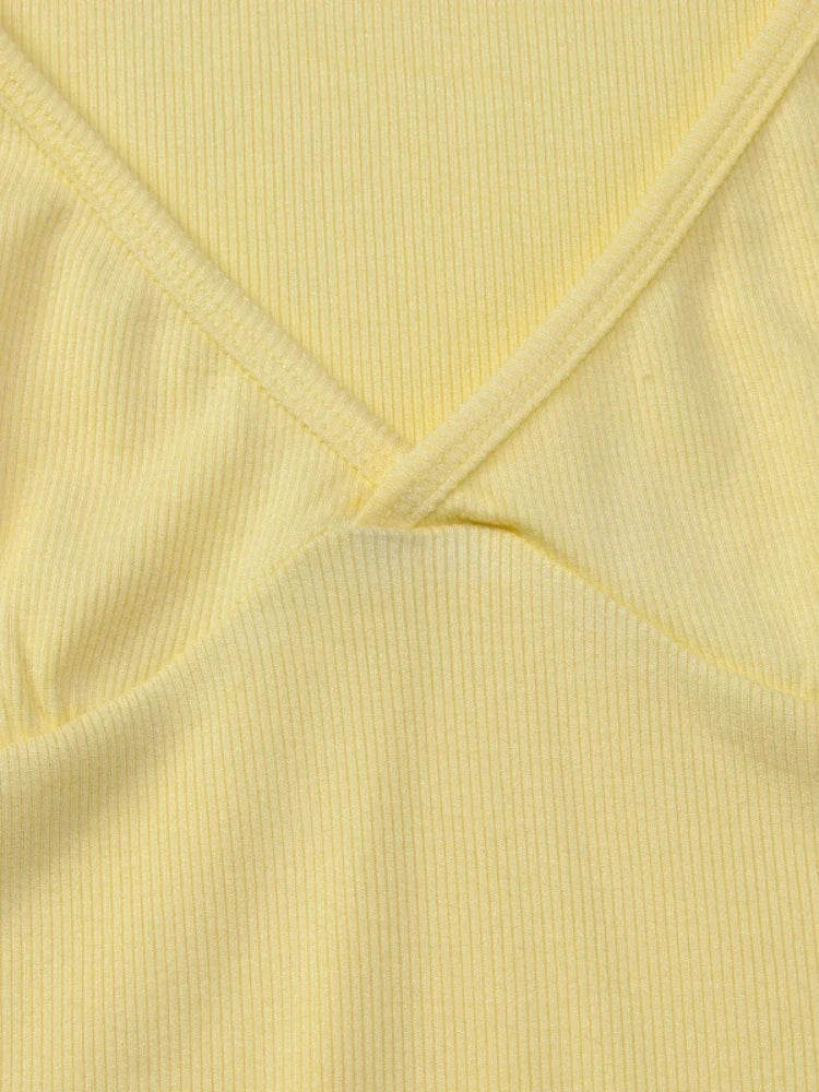 FDYOUI Fashion Casual V-neck Short Sleeve Solid T-shirts Streetwear Y2K Women's Summer Slim Cropped Tops Girls White Tee Shirt
