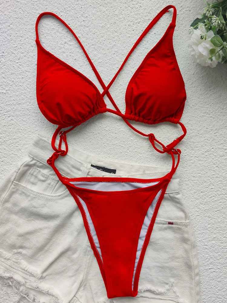Extreme Mini One Piece Swimsuit Women G String Shiny Swimwear Female Micro Thong Monokini Bather Backless Bathing Suit Swim wear