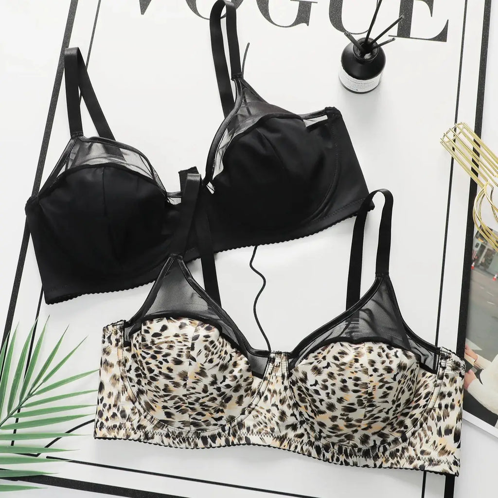 Women's Oversized Underwear With Pull-up And Anti Sagging Black Leopard Print Lace Design Suitable For Plump Women XL-4XL A2551