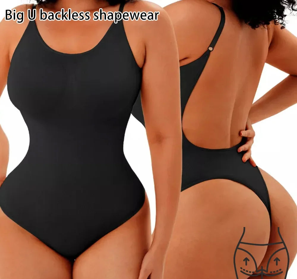 Phantasy Backless Shapewear Thong Bodysuits Sexy Women's Clothing Casual Tops Seamless Bodycon for Women Seamless Bodysuit