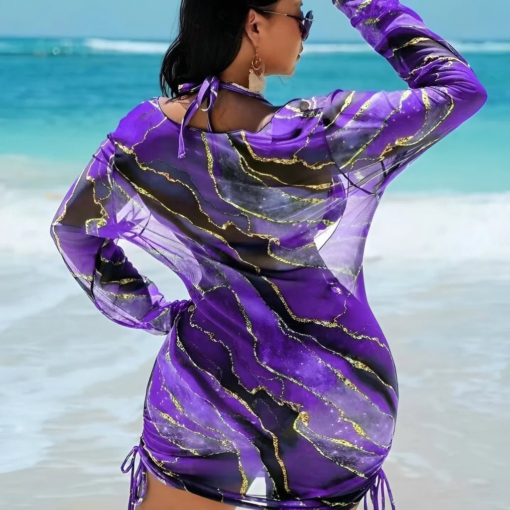 2026 Large Plus Size Bikini High Waist Swimsuit Women With Tops 3 Pieces Swimwear Female Bathers Bathing Swimming Swim Suit  4XL