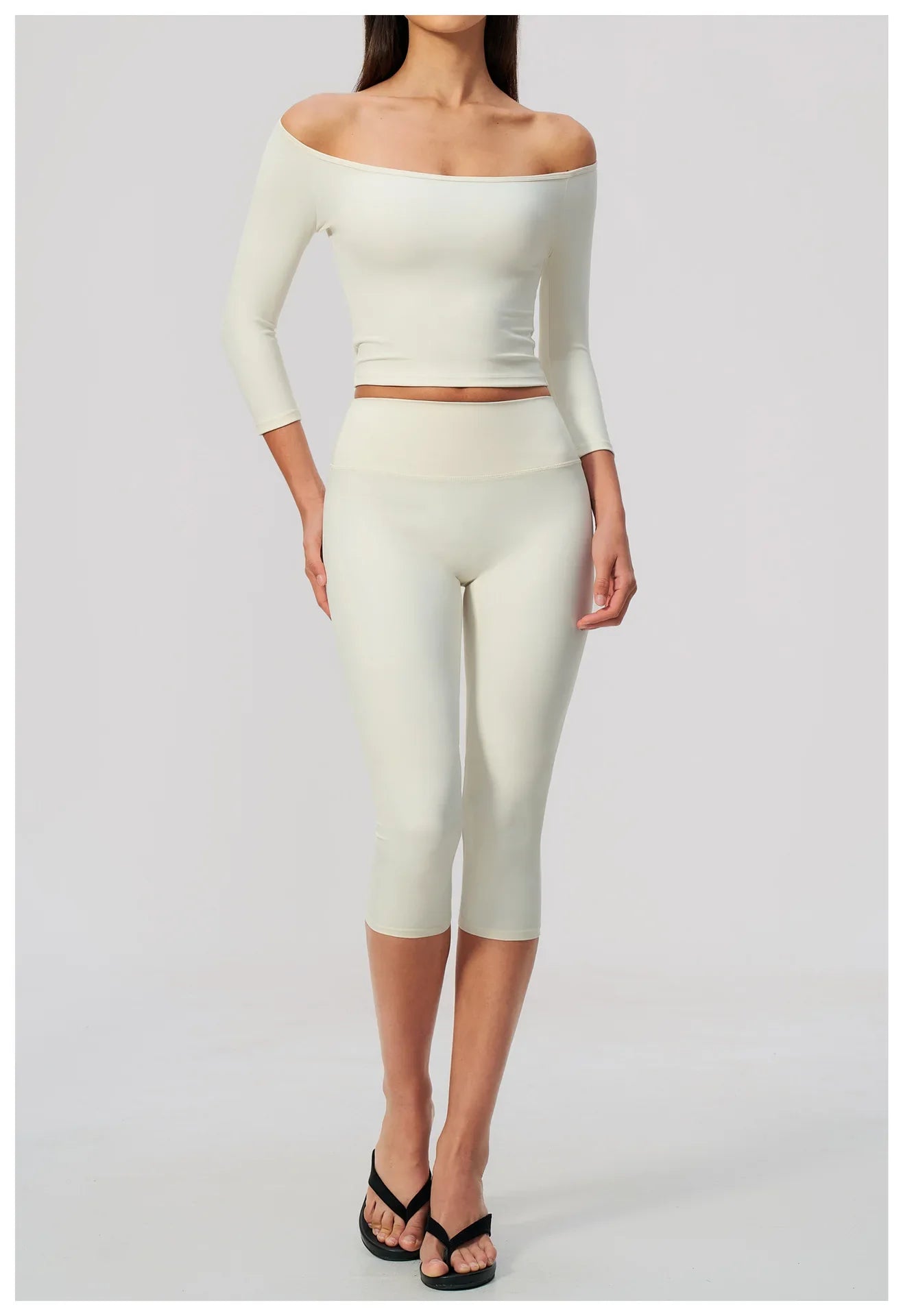 Fashion Mid Sleeve T-shirt Yoga Suits Tight Fitting Slim Sports Tops High Waist Peach Hip Mid Pants Gym Running Fitness Outfits