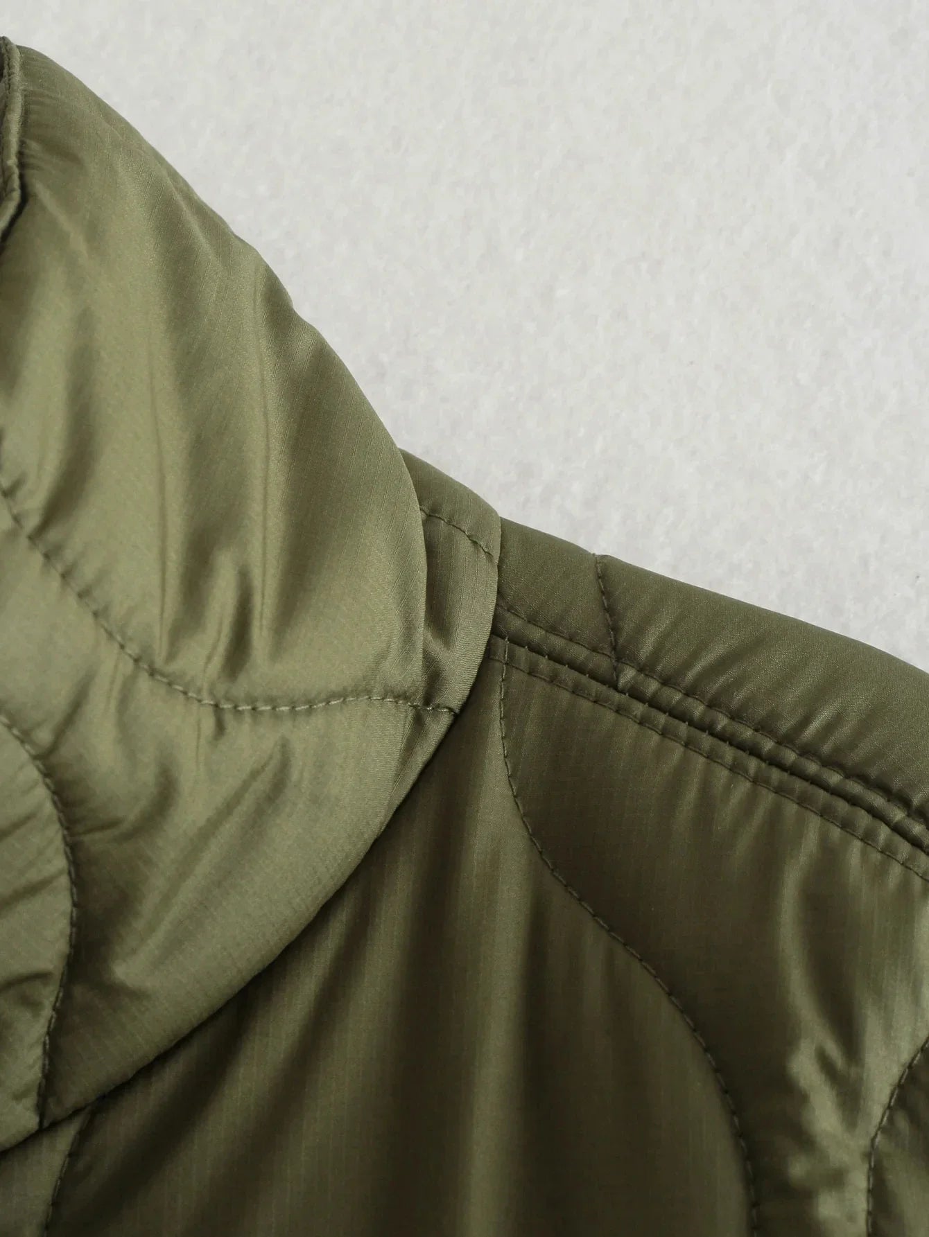 Quilted Argyle Coat Cape Rainproof Jacket Women Winter Jacket Army Green Casual Padded Loose Parkas Oversize Turtleneck Coat