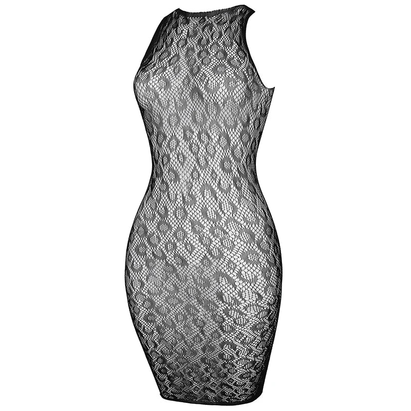 Sexy Women Fishnet Hollow Out Cover Up Dress See Through Bodycon Beach Swimwear Summer Style