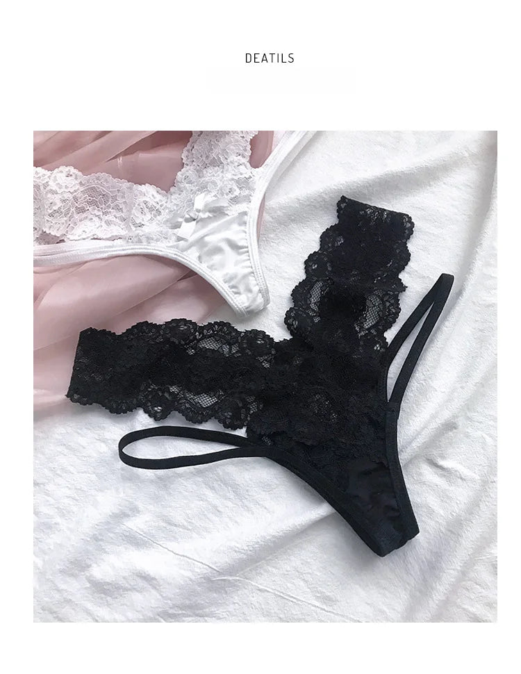 High Quality Sexy Women Panties Transparent Hollow Out Underwear Girls Briefs Lace Underpants Lingerie Girls G string Intimates