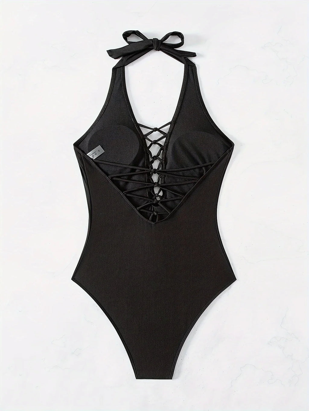 ZTVitality Sexy Solid Backless One Piece Swimsuit 2025 New Arrival Halter V Neck Padded Bra Swimwear Women Summer Bathing Suit