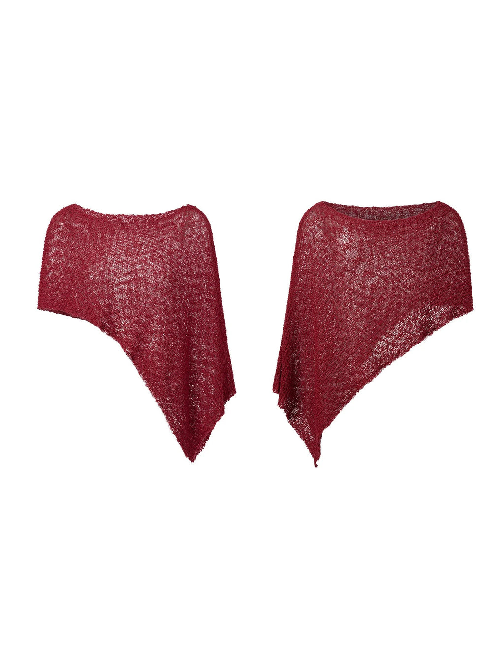 Women Loose See Through Boat Neck Off Shoulder Asymmetrical Crop Coverup Tops Spring Summer Holiday Beach Knitted Poncho