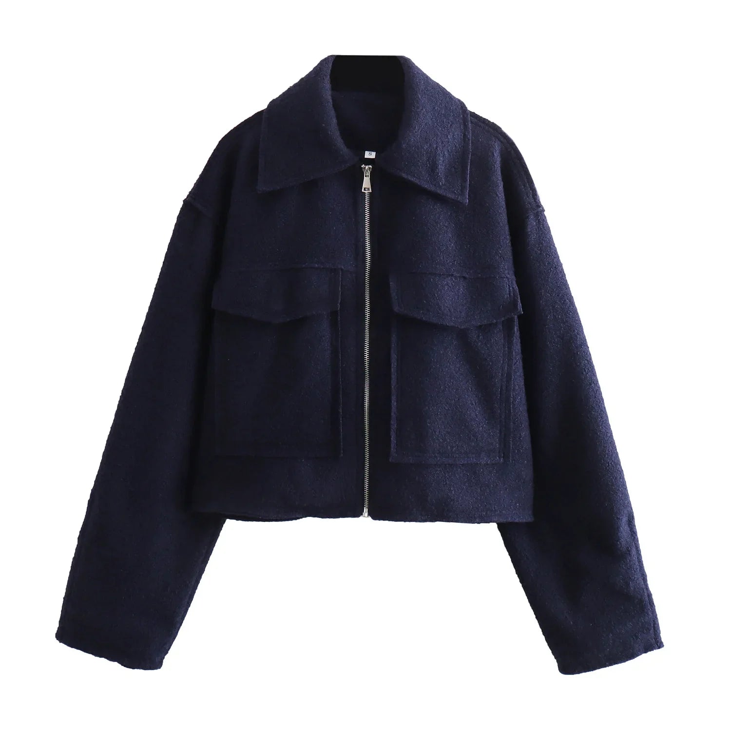 Foridol Autumn Winter Thick Burgundy Coat Jacket Women Zip Closure Turn Down Collar Short Jacket Veste Casual Angola Red Coat