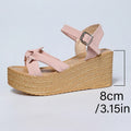 Summer Chunky Platform Sandals Women Plus Size 43 Ankle Buckle Wedge Heels Sandals Woman Thick Bottom Gladiator Sandalias Mujer