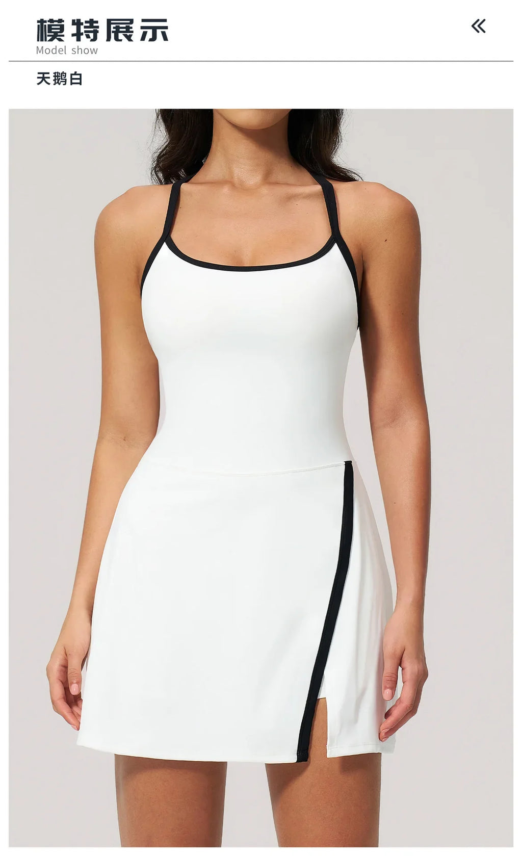 Naked Women's Tennis Dresses for Women Breathable Back Hollowed Out Sleeveless Mini Dress Built in Shorts Tight Sports Skirt
