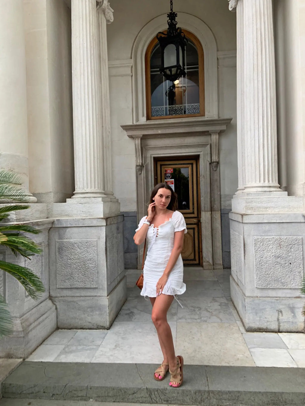 Lace up embriodery white summer dress women hollow out beach short dress puff sleeve ruffle ruched bodycon mini dress vestidos