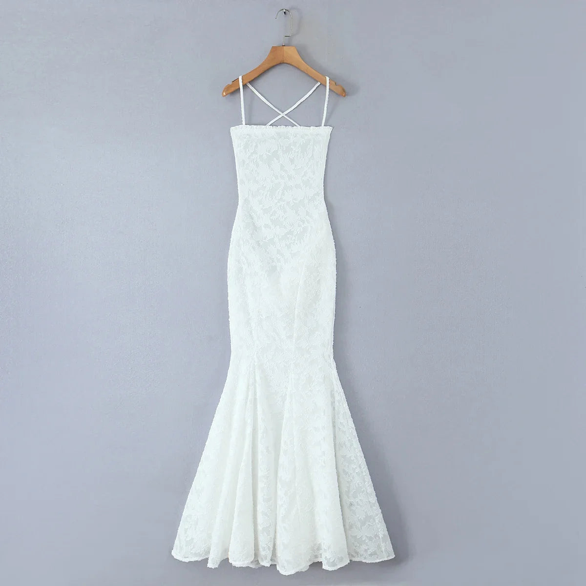 Backless Lace Up Trumpet White Party Dress Vestidos Para Mujer Sexy New in Long Dresses 2025 Spring Summer Elegant Sundress