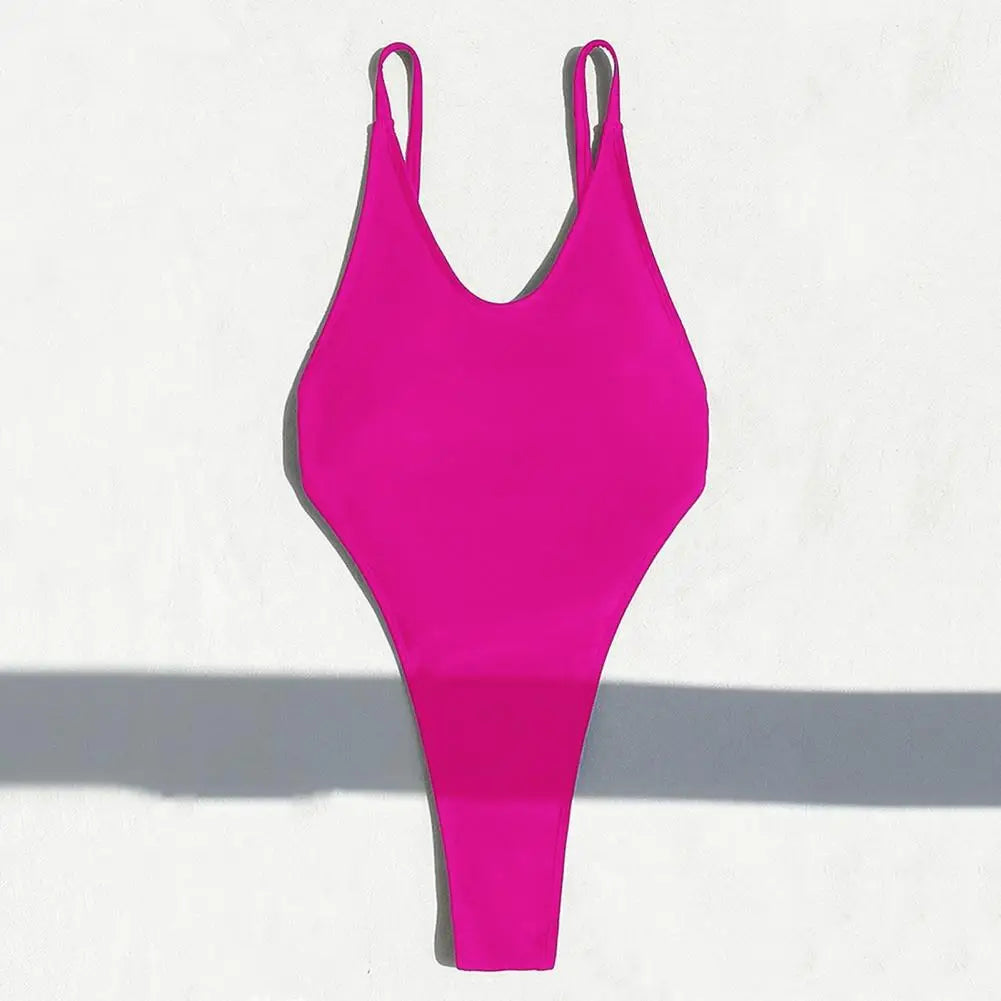 One-piece Bikini Women Sexy Monokini Sleeveless V-Neck Swimsuit Backless Design Figure-Enhancing Fit