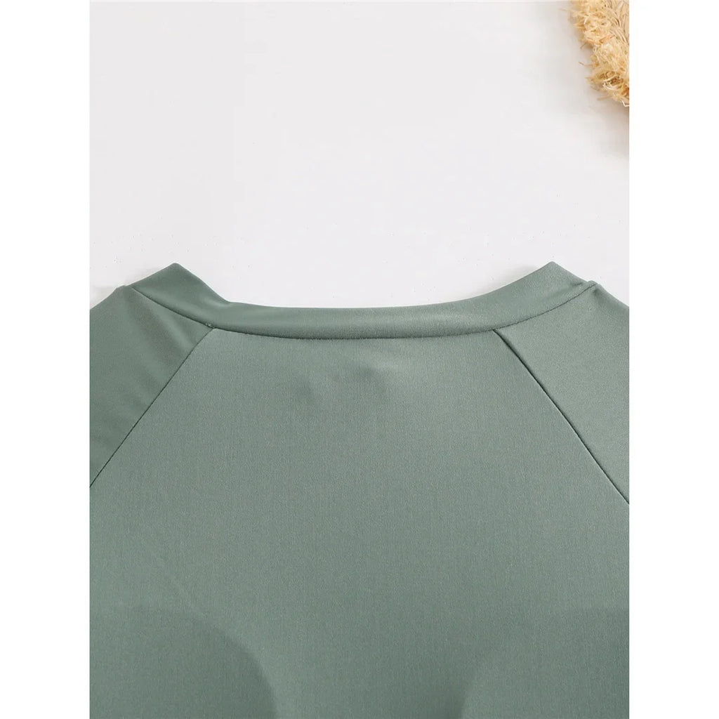 Sexy High Cut Printed Long Sleeve Zipper Surf Rash Guard One Piece Swimsuit Women Swimwear Female Bather Bathing Suit Swim V6285