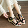 Women's Sandals  Summer Soft Bottom Anti Slip Sweet Tourism Vacation Beach Flat Shoes Women's Sandals