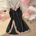 Two-piece lace patchwork women's Nightdress sexy and comfortable pajama set for women