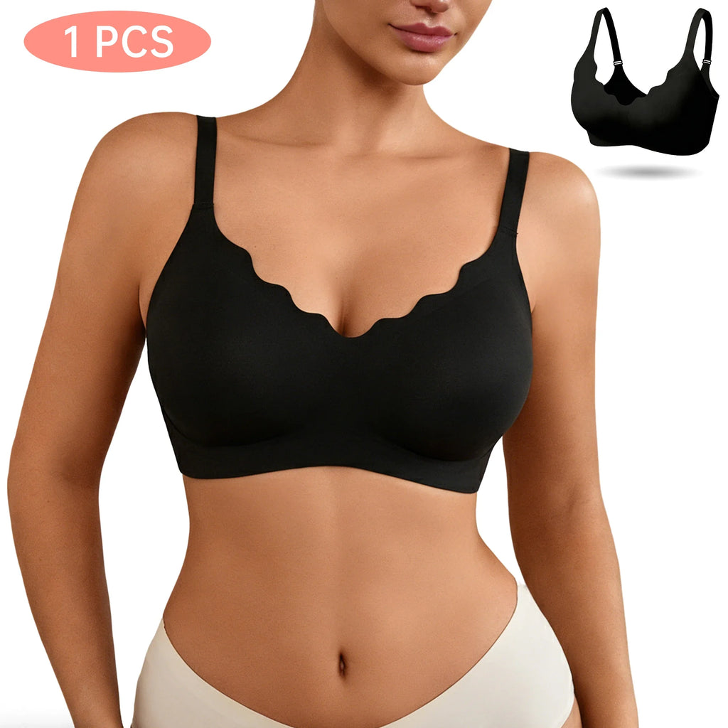 Women's Push-Up Seamless Wireless Bralette - Sexy Everyday Comfort Lingerie, Seamless U-Back Desig Yoga Fitness Dance Bra