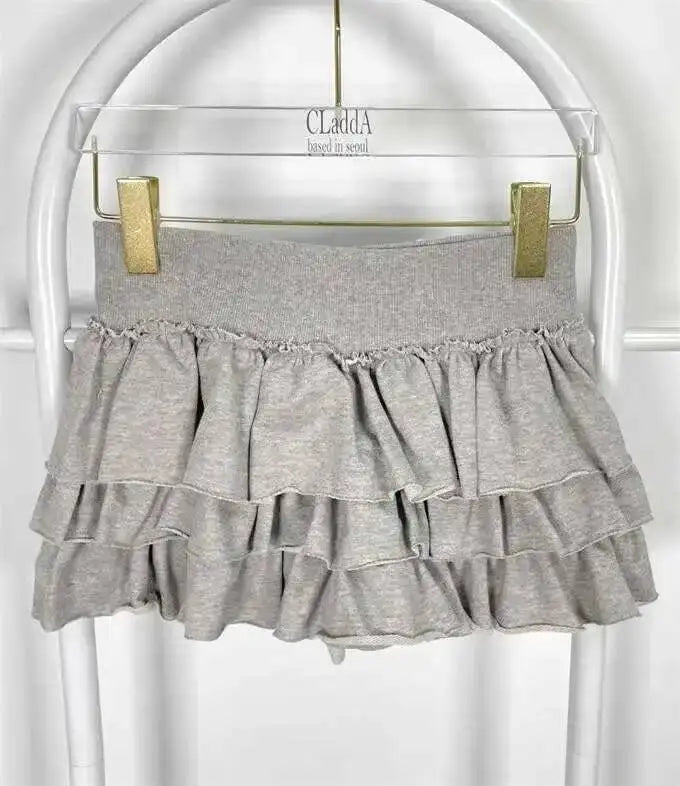 Sweet And Spicy Ballet F-length Skirt With Elastic Waist And Lace Hem Flared Cake-aped Ort Skirt For Young Women 8PO5
