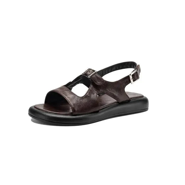 Spring and Summer New Model Fashion Low Heel Women's Shoes Fish Mouth Open-toe Buckle Casual Student Women's Sandals High 2.5cm