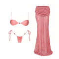 3Pcs Diamond Swimsuit With Pants Sexy Women Swimwear Micro Bikini Female Push Up Swim Suit Bandeau Biquini Beachwear Bathingsuit