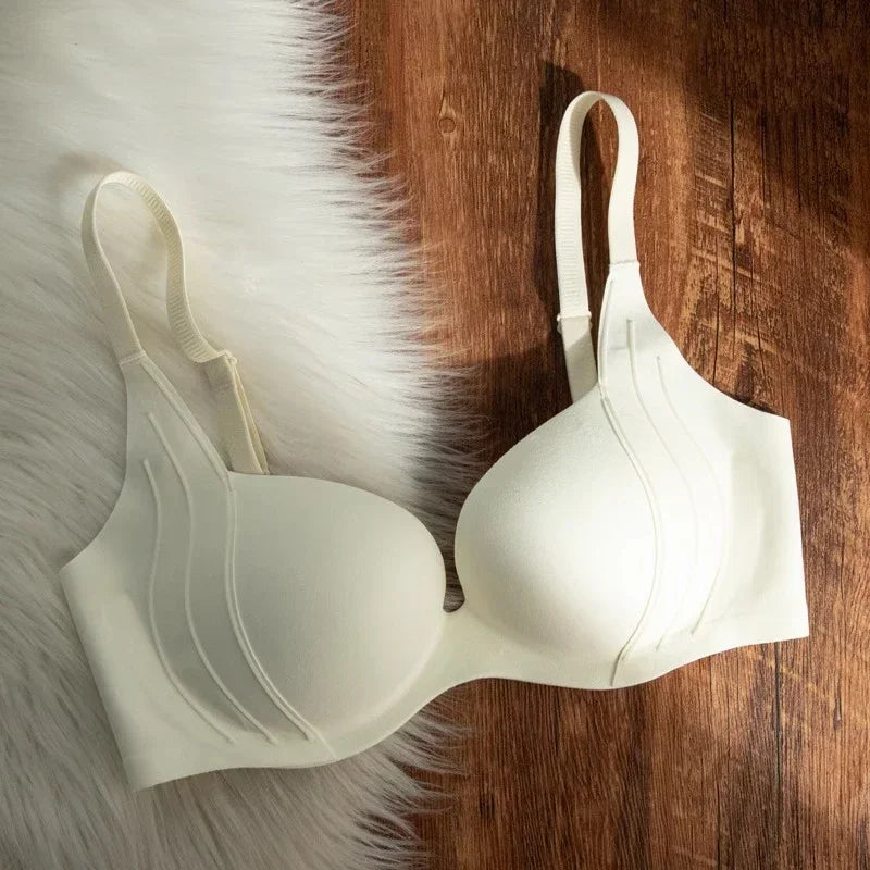 MOYISU Anti-Sag Full Coverage Bra Small Bust | Wireless Push Up Lift | Seamless Bralette for Summer Cooling Comfort CA Underwear