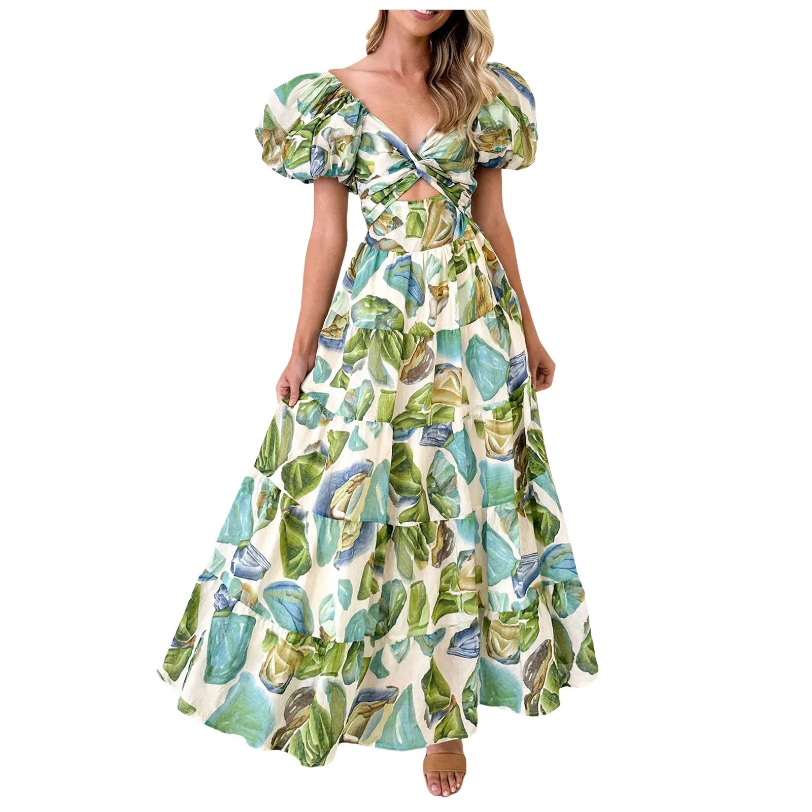 Sexy Dresses For Women Summer Trendy Boho Floral Printed Short Sleeve Vestido Seductive Off Shoulder Knee Length Dress For Woman