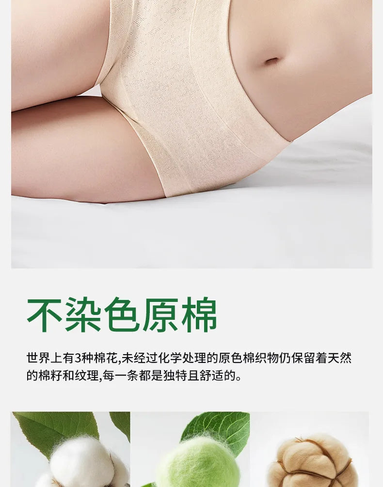 Women's Seamless Underwear, Plus Size Medium Waist Briefs, Breathable and Comfortable Cotton Crotch Panties