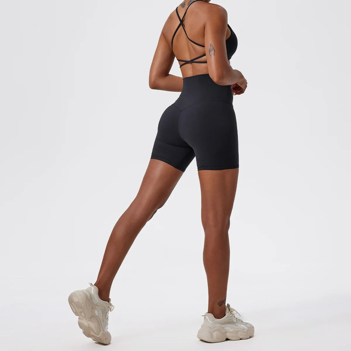 Hearuisavy Summer Soft Sports Shorts Buttock Lift Gym Leggings Women High Waist Yoga Shorts Women Running Cycling Workout Shorts