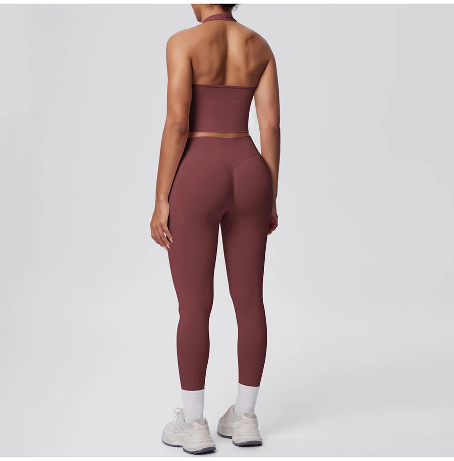 2pcs Yoga Set Gym Outfits Clothes Athletic Wear Yoga Suits For Women Fitness Set Tracksuits Sports Bra Gym Leggings Sportswear