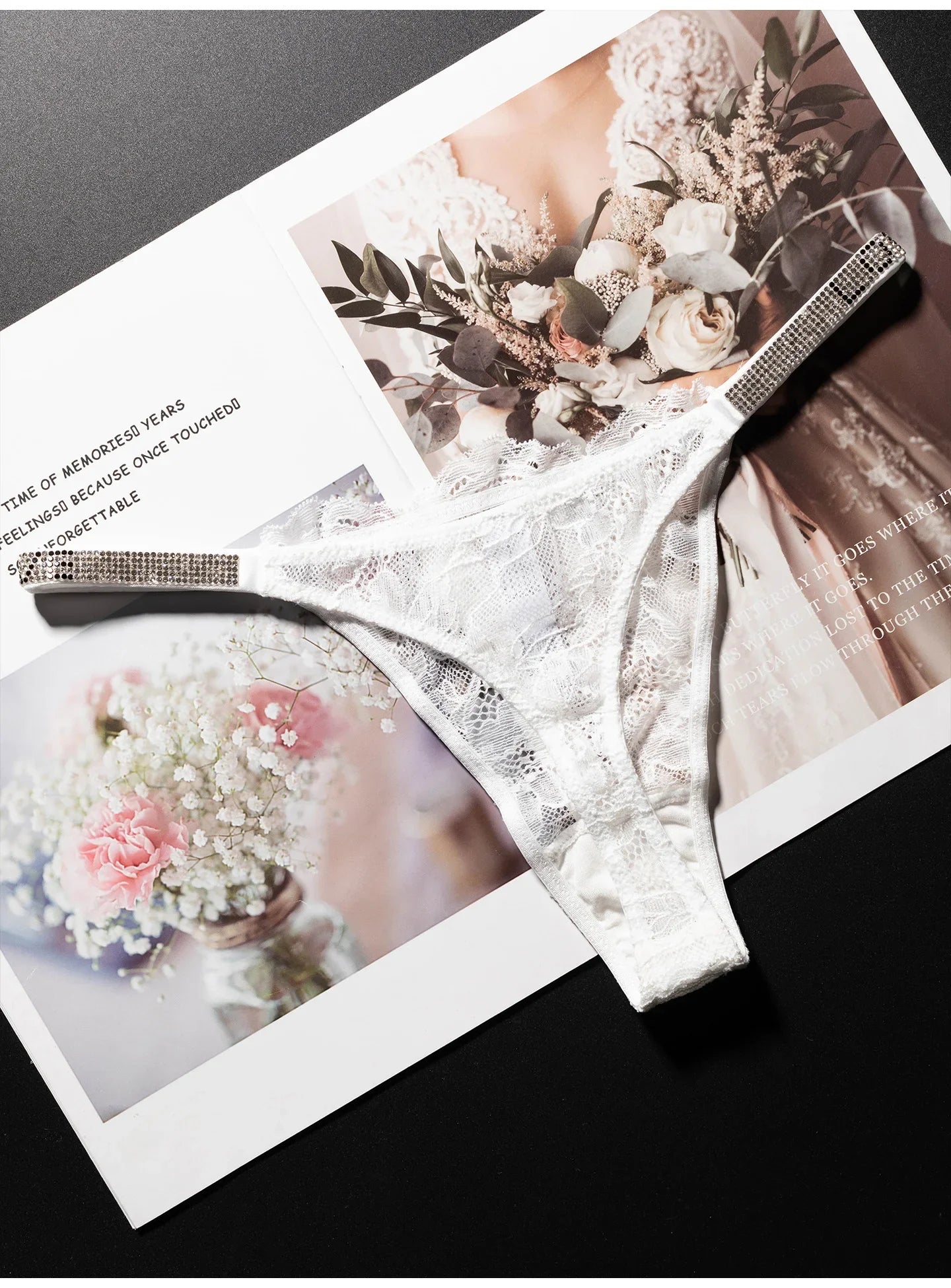 Lace Sexy Girls Women Panties Seamless Underwear Rhinestone G String Letter Transparent Thong For Female Low Rise Ladies Briefs