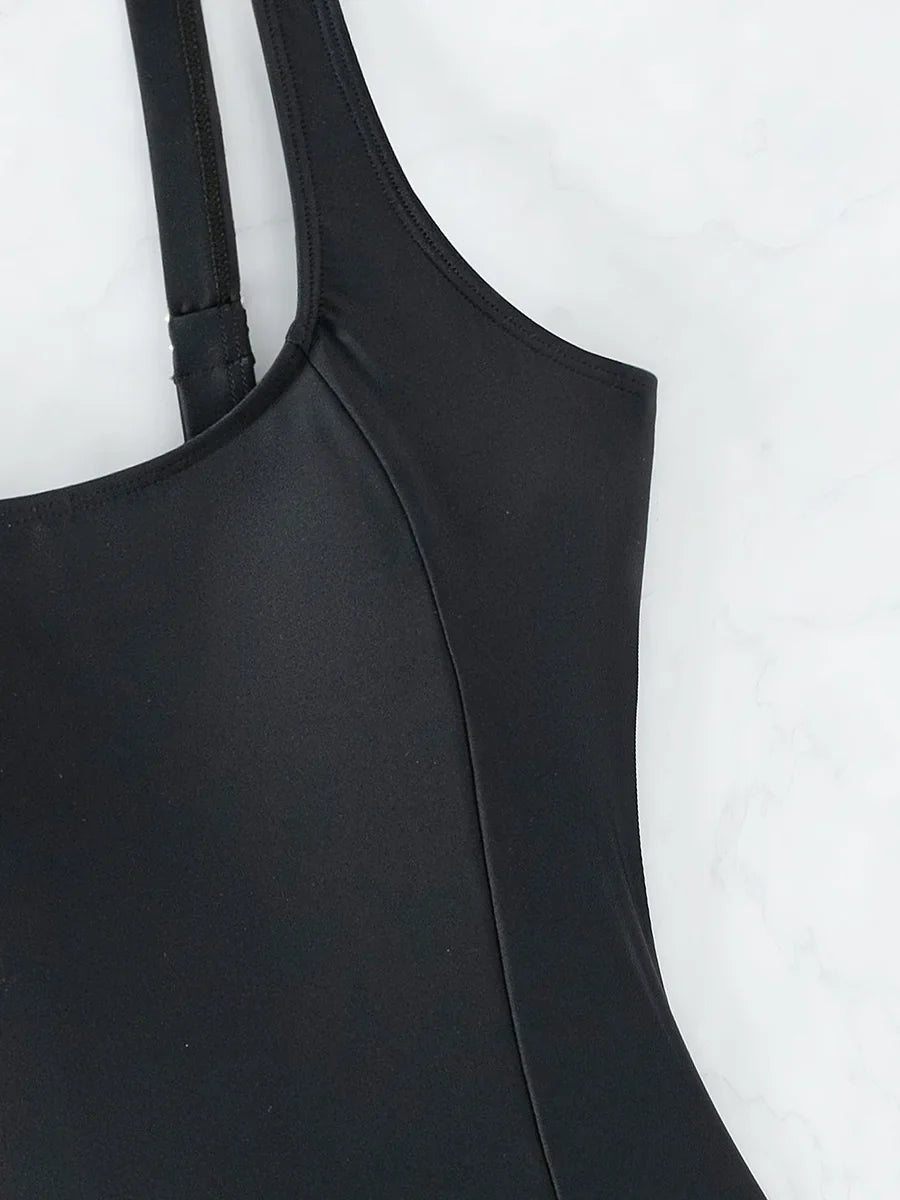 S - XXL Sexy Criss Cross Backless Women Swimwear One Piece Swimsuit Female High Leg Cut Monokini Bather Bathing Suit Swim Lady