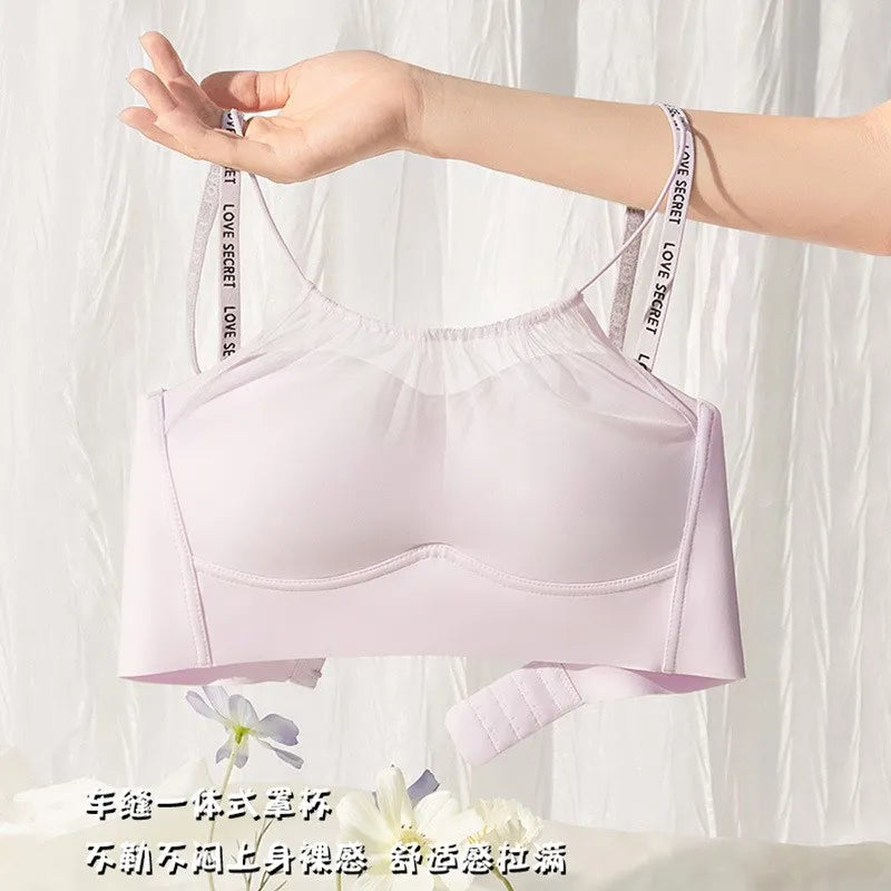 French Style Seamless Bra Wireless Comfort Support Drooping Breasts Shaping Underwear No Underwire Everyday Bra S-XL 32-38 AB