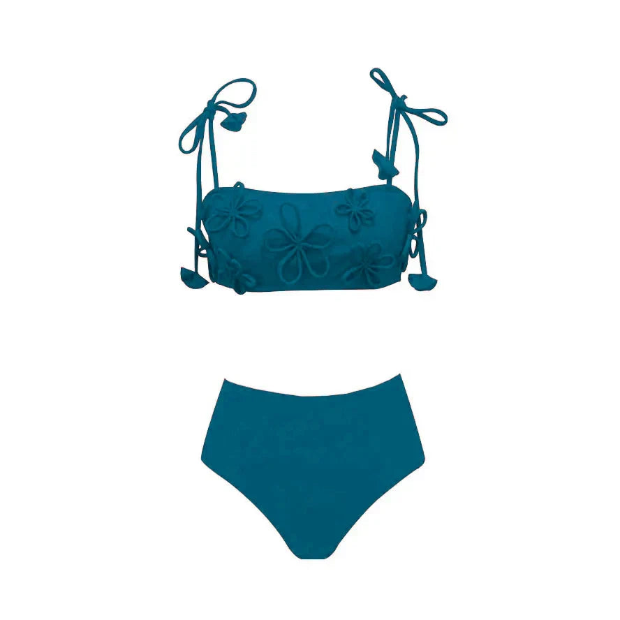 New Bandage Stripes Brazilian Bikini Swimwear Women's Swimsuit Two Piece Set Female Sexy Lace up Mujer Beachwear Summer