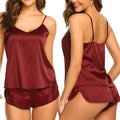 Silk PJs for Women Satin Pajama Set Sexy Lingerie Camisole Nightwear Sleepwear Comfortable Cami Shorts Set Luxury Lingerie