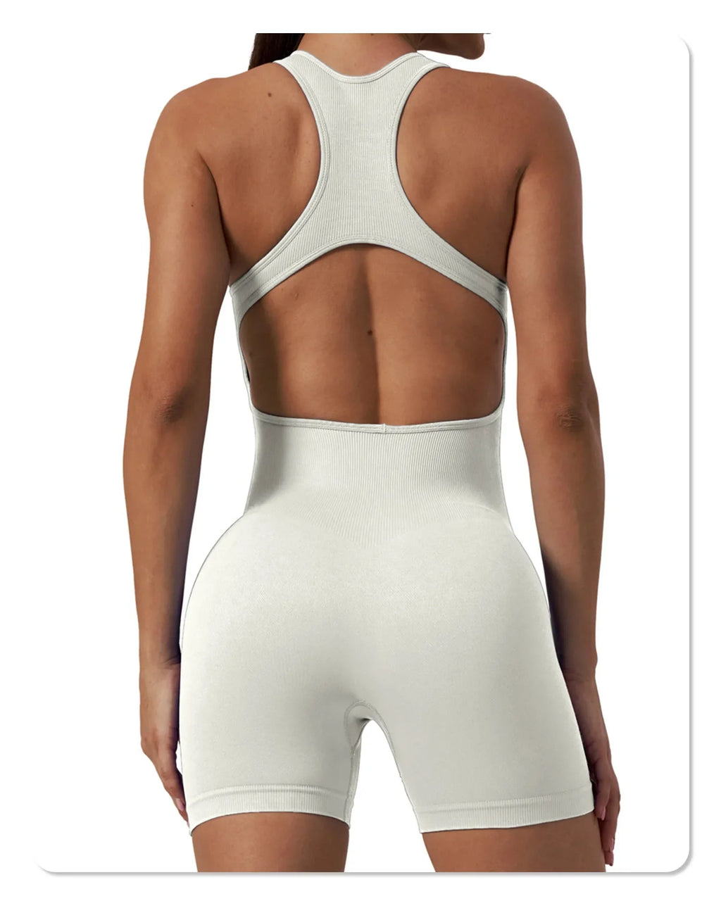 Seamless Yoga Jumpsuit Sleeveless Shorts One Piece Yoga Suit Sexy Cutout Backless Top Women Playsuit Gym Summer Workout Clothes