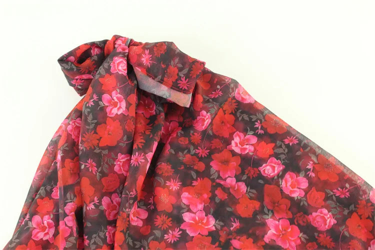 Ahagaga Floral Printed Sexy Women Chiffon Dresses Fashion One Shoulder Sleeveless Regular Casual High Split Slim Sheath Vestidos